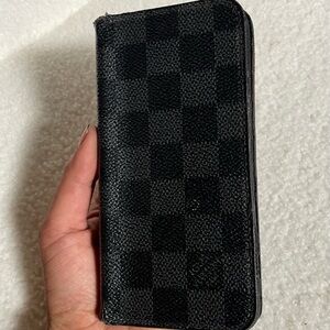 LV Black Checkered Phone case